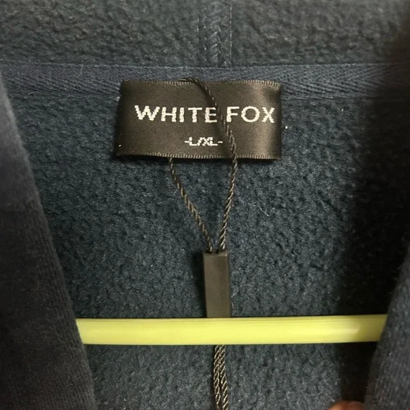 White Fox Navy Hoodie - Picture 3 of 4